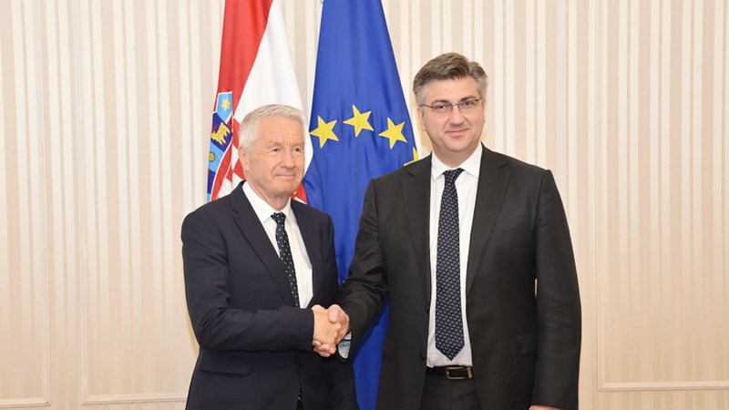 Predsjednik Vlade Plenković s glavnim tajnikom Vijeća Europe Jaglandom